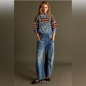 We The Free Good Luck Barrel Overalls